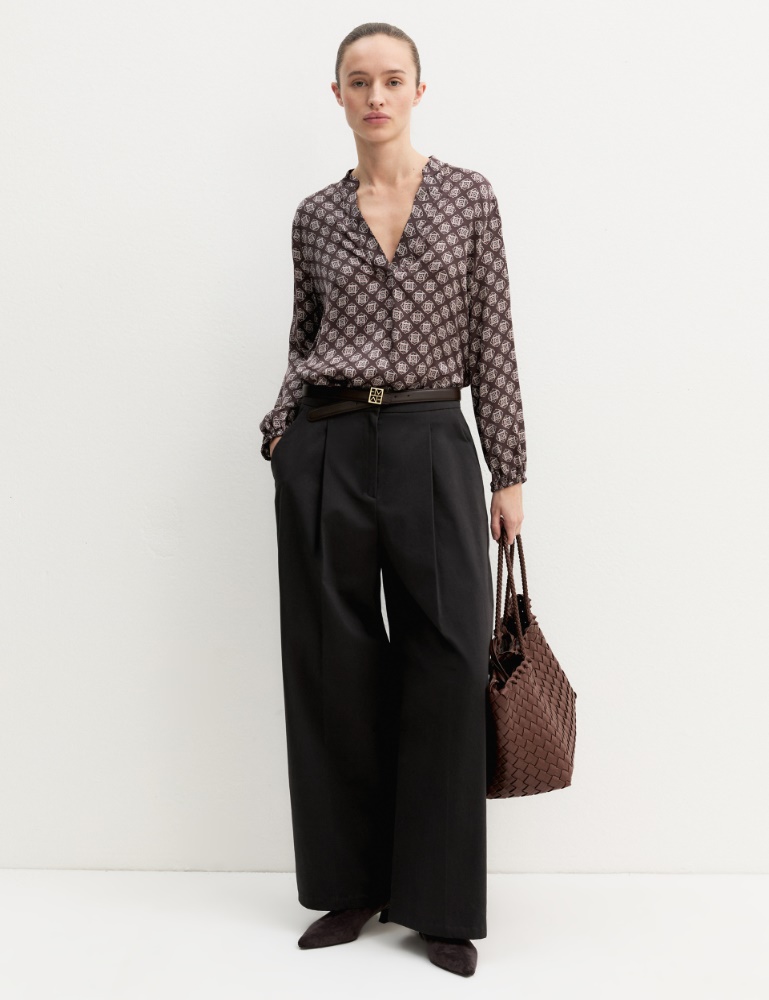 Printed satin blouse - Emme - 2