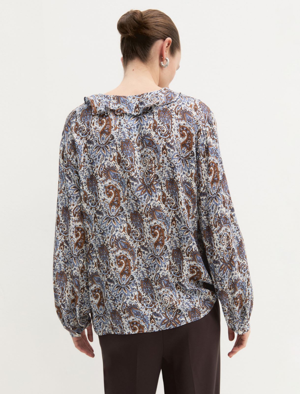 Flounce-detail blouse - WOOL WHITE - Emme - 2