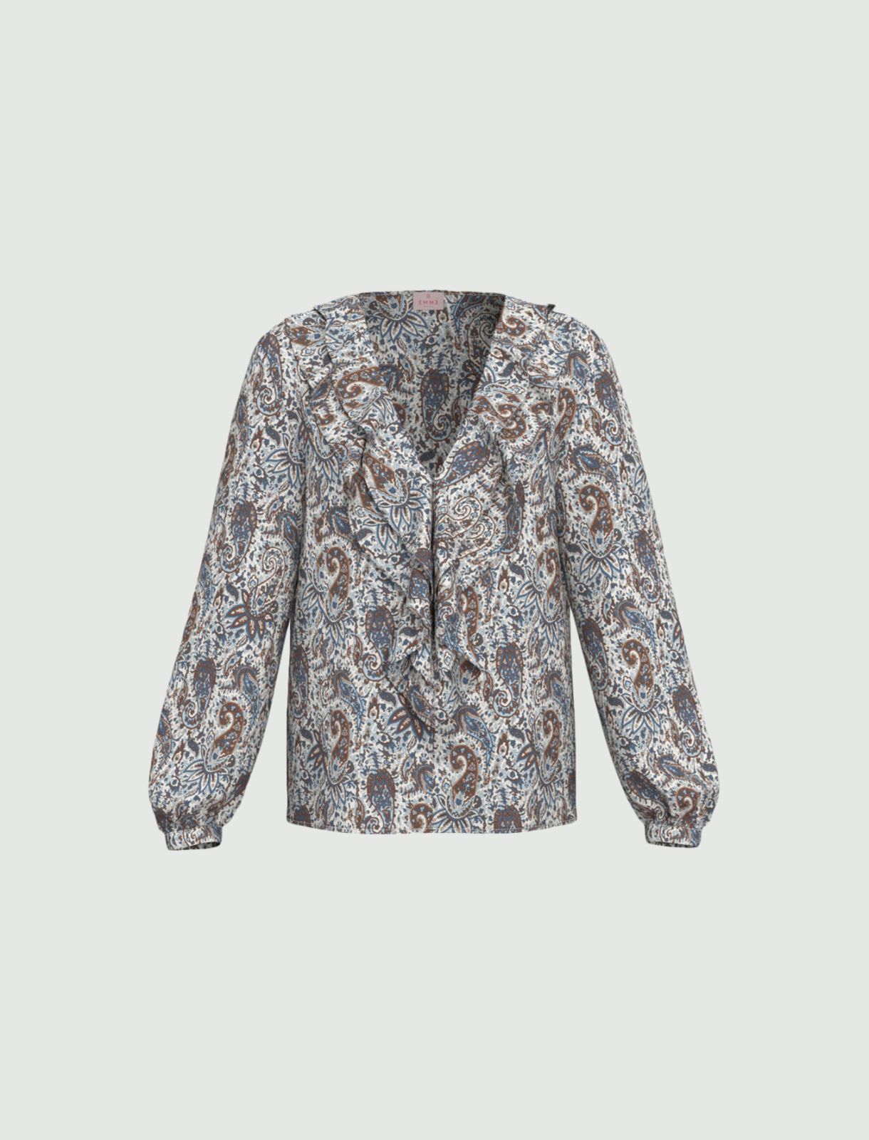 Flounce-detail blouse - WOOL WHITE - Emme - 6