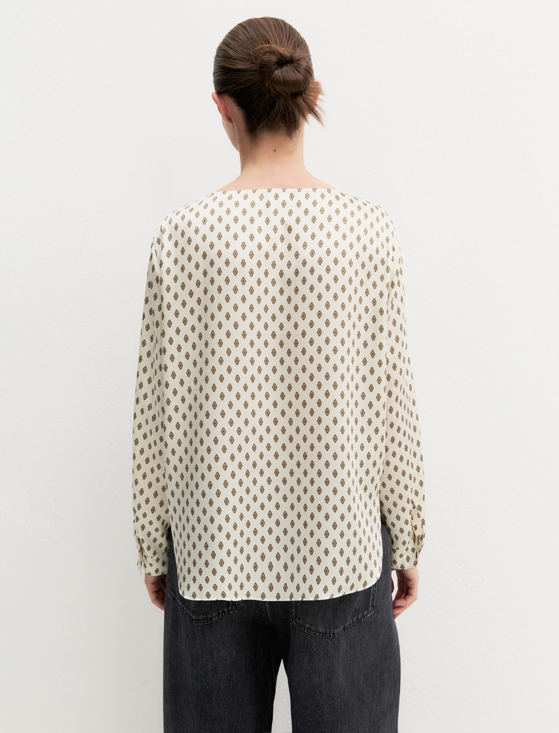 Blusa de sarga estampada - BLANCO LANA - Emme - 2