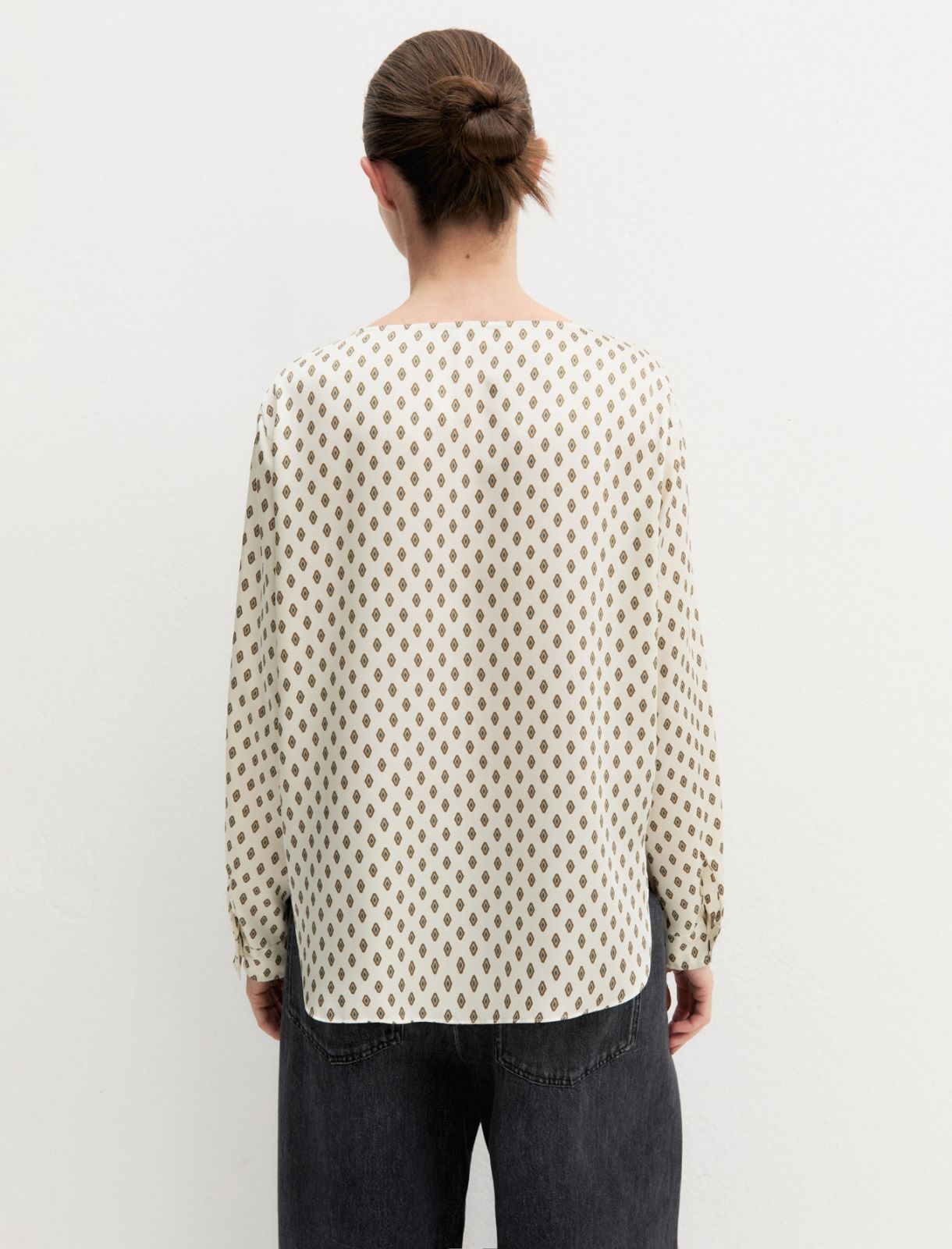 Blusa de sarga estampada - BLANCO LANA - Emme - 2