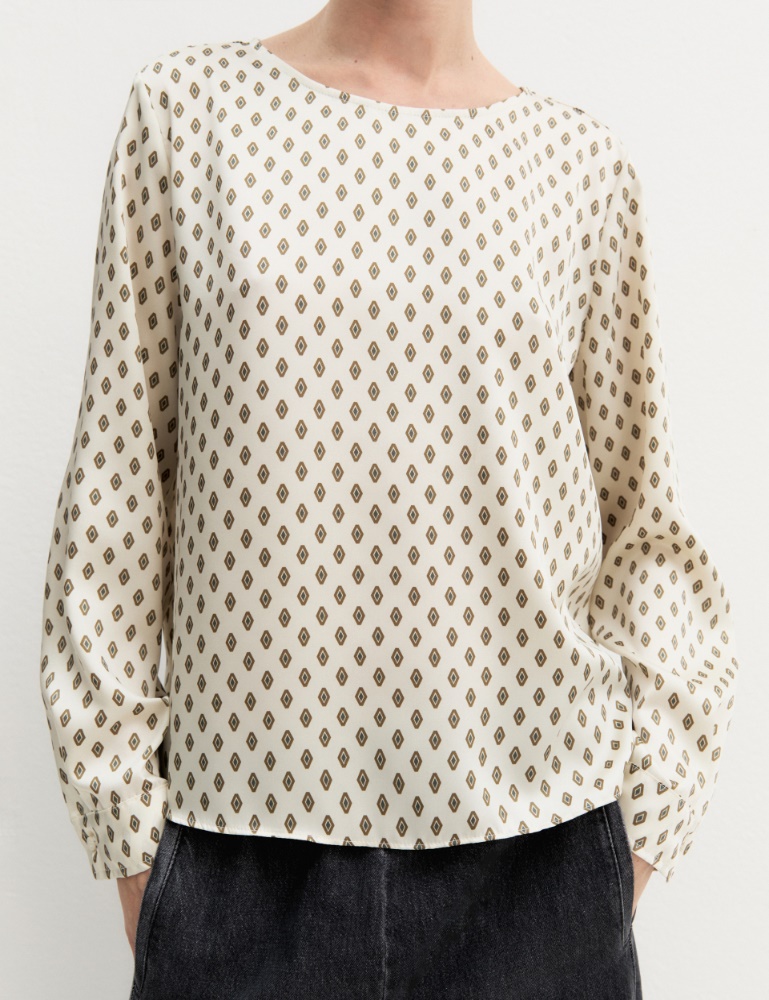 Blusa de sarga estampada - Emme - 5