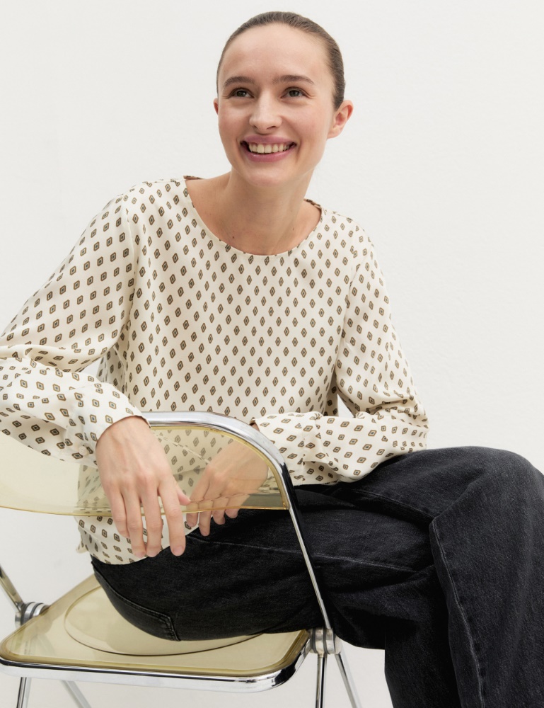 Blusa de sarga estampada - Emme