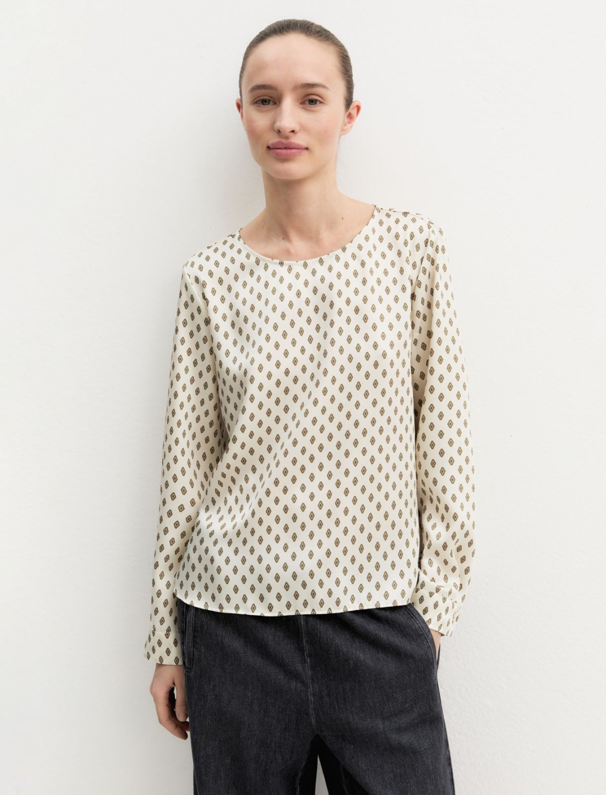 Blusa de sarga estampada - BLANCO LANA - Emme - 5