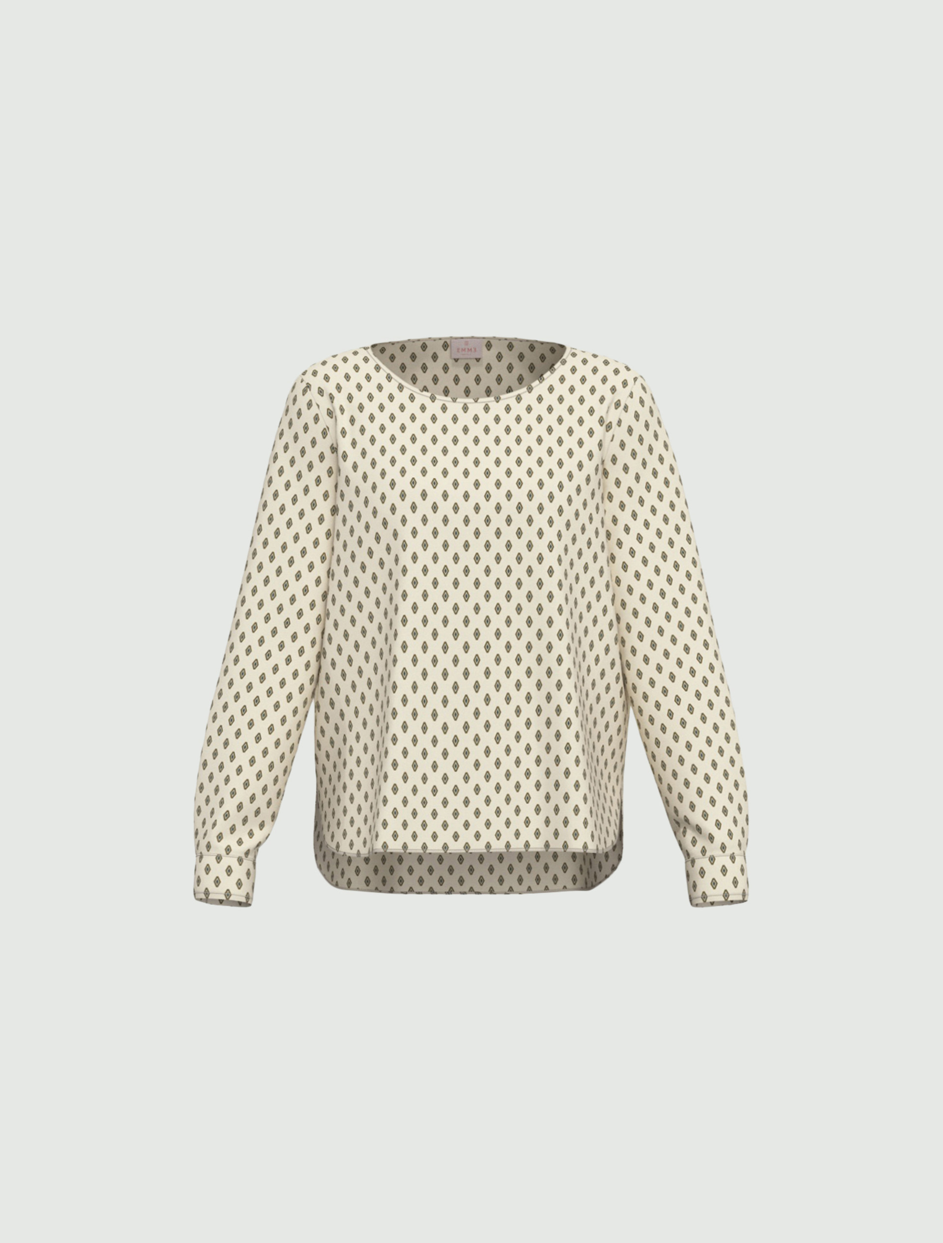 Blusa de sarga estampada - BLANCO LANA - Emme - 6
