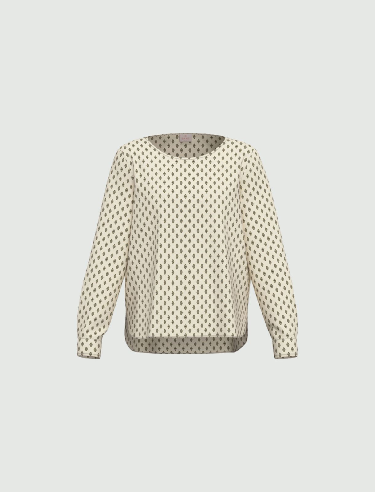 Blusa de sarga estampada - BLANCO LANA - Emme - 6