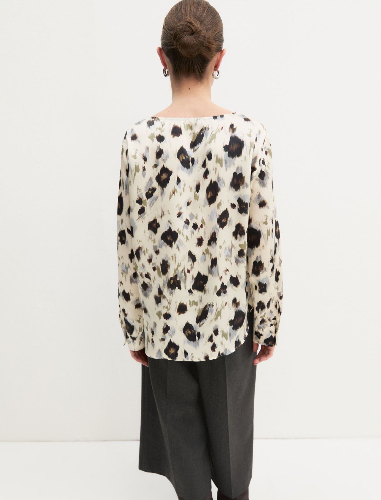 Blusa de sarga estampada - BLANCO LANA - Emme - 2