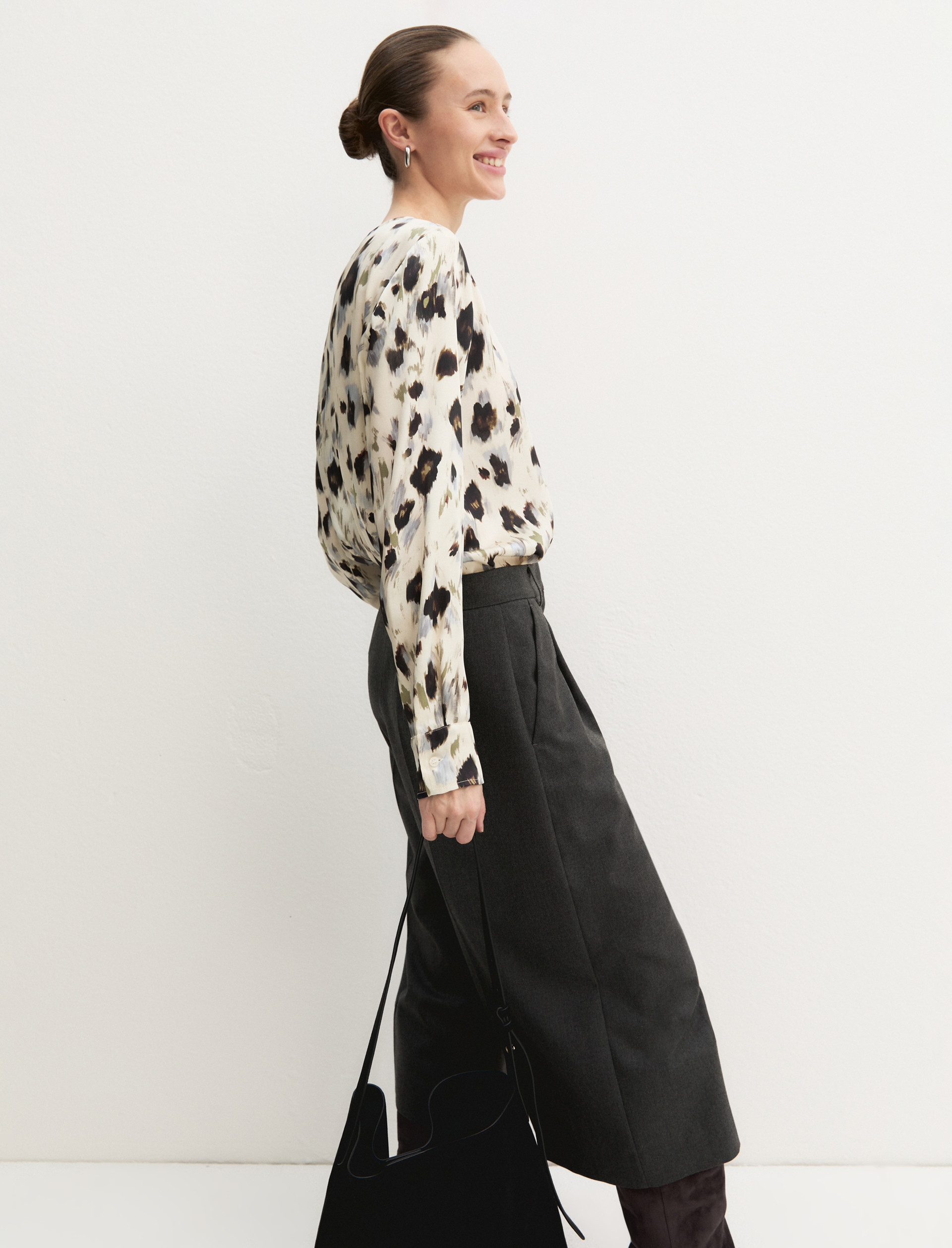Blusa de sarga estampada - BLANCO LANA - Emme - 4