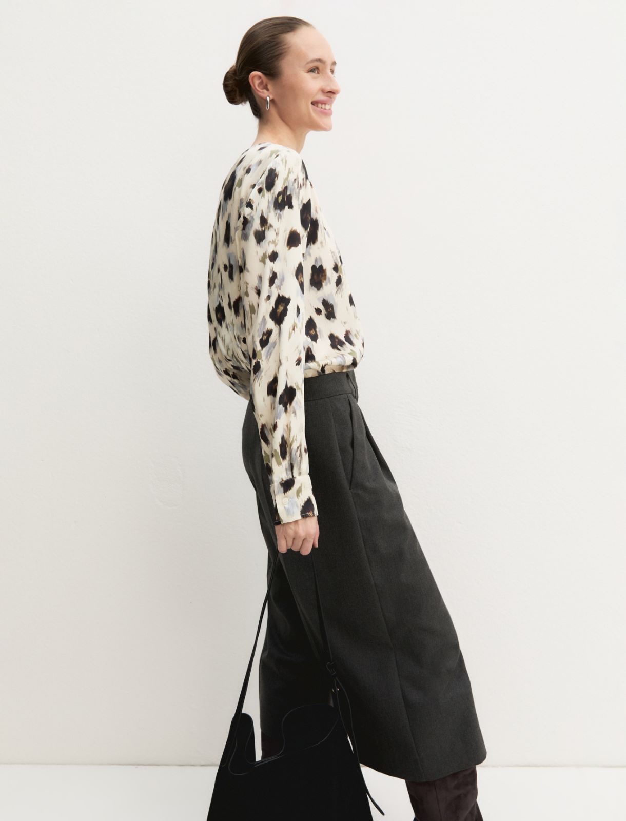 Blusa de sarga estampada - BLANCO LANA - Emme - 4
