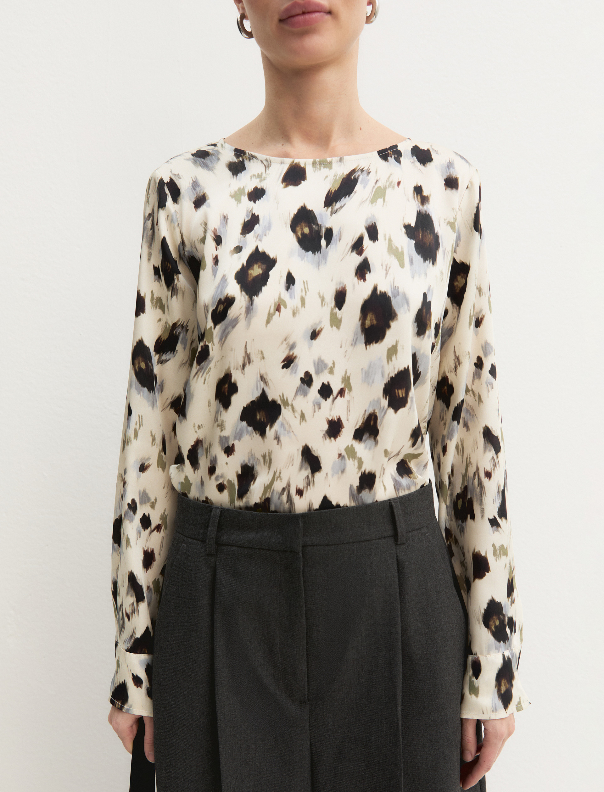 Blusa de sarga estampada - BLANCO LANA - Emme - 5