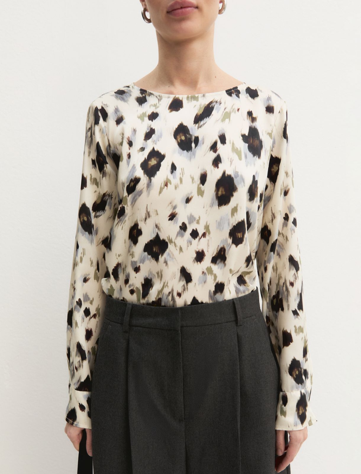 Blusa de sarga estampada - BLANCO LANA - Emme - 5