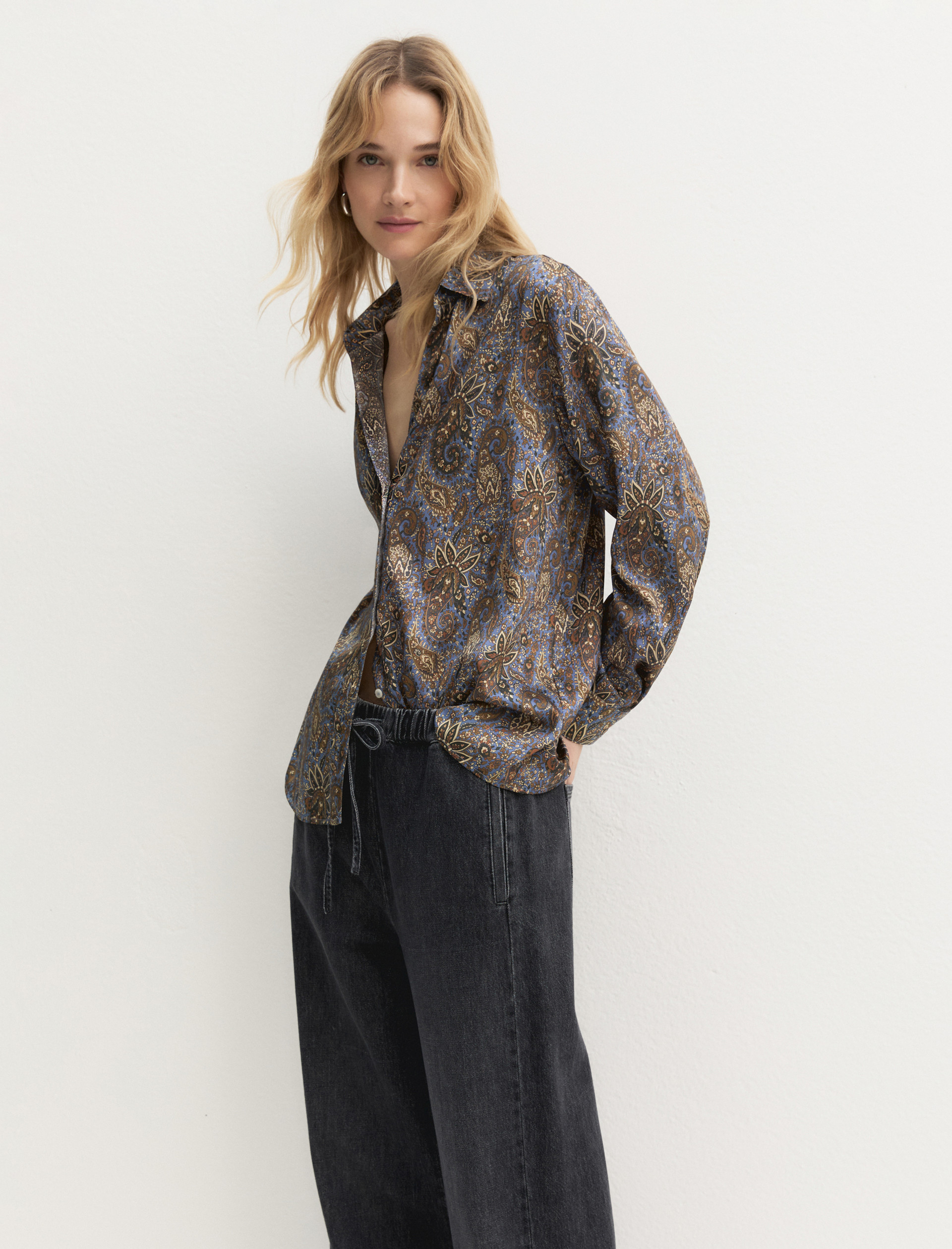 Camisa de sarga estampada - HORTENSIA - Emme - 3