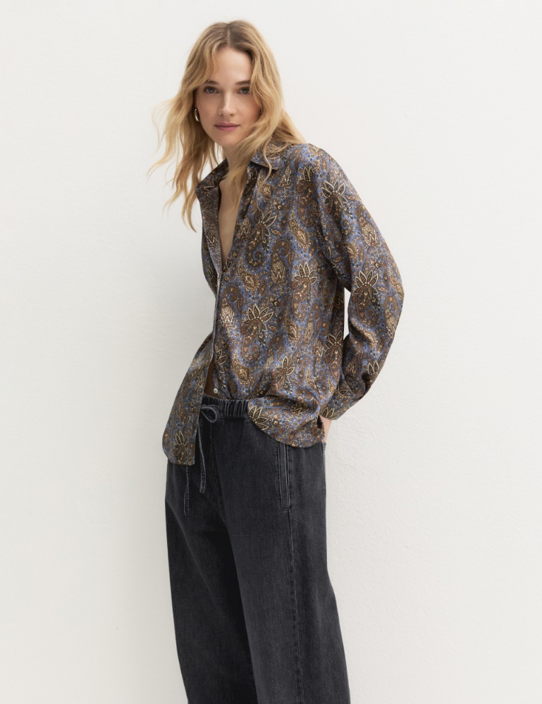Camisa de sarga estampada - Emme - 5