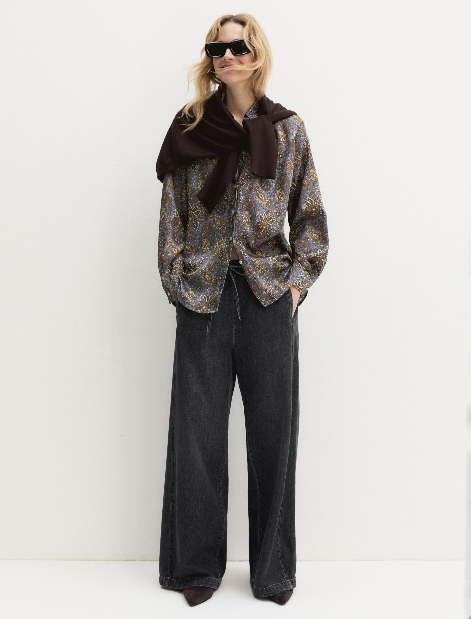 Camisa de sarga estampada - HORTENSIA - Emme - 1