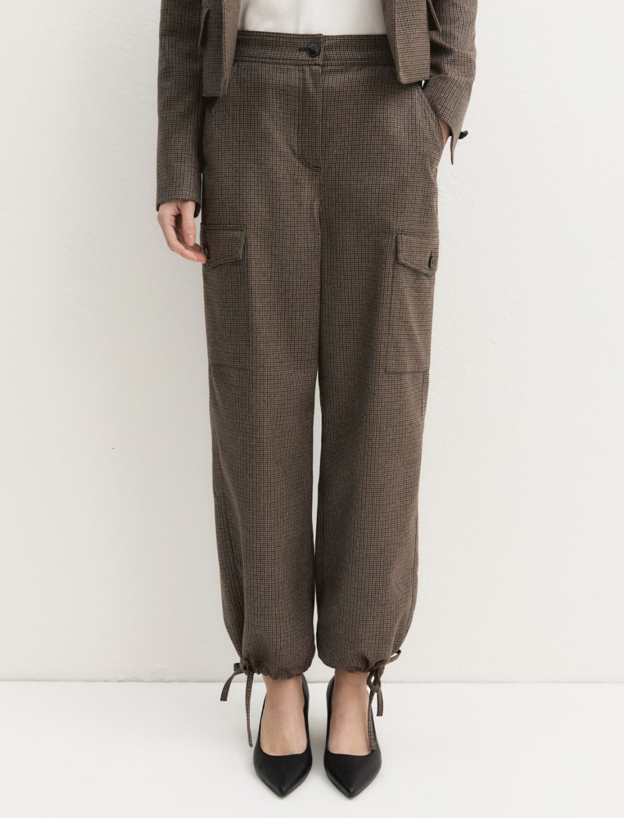 Pantalone carrot con tasconi - BEIGE - Emme - 3