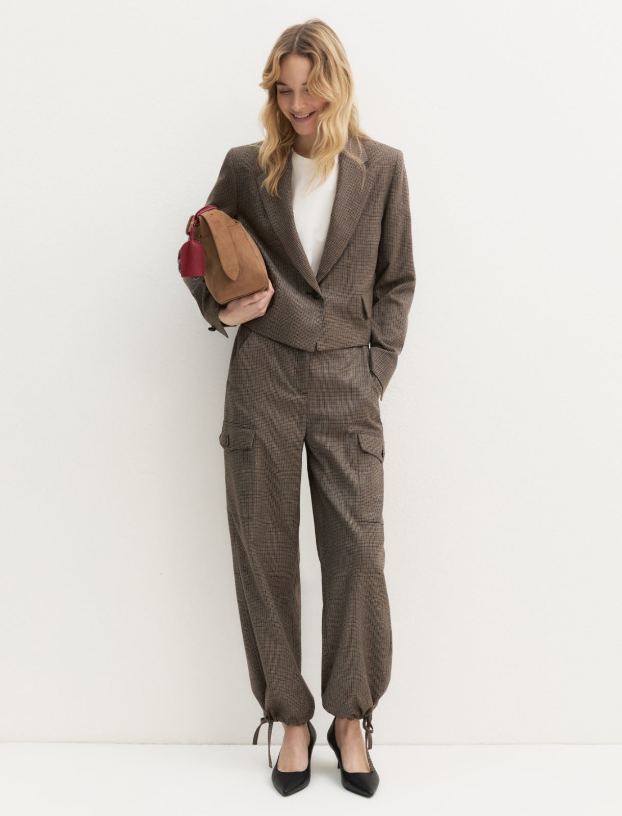 Pantalone carrot con tasconi - BEIGE - Emme - 4