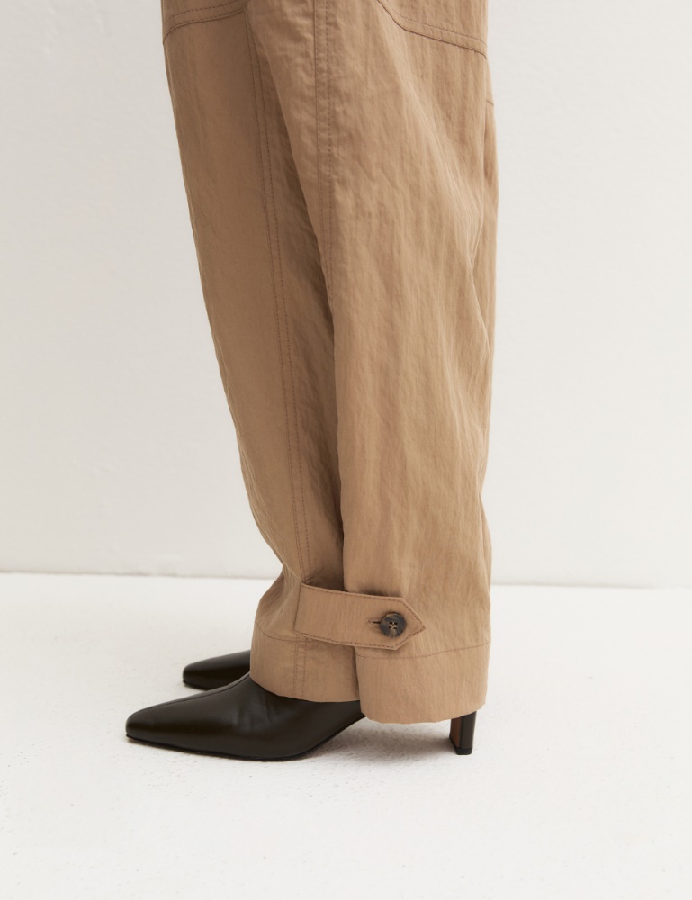 Fluid crinkle-fabric trousers - Emme - 5