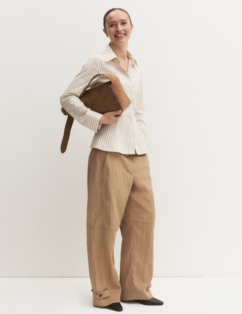 Fluid crinkle-fabric trousers - Emme - 2