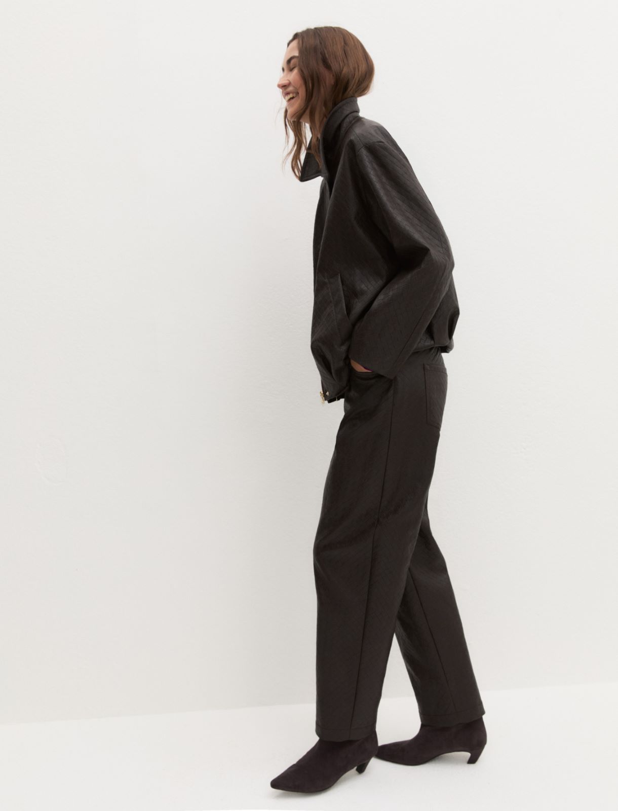 Barrel trousers - DARK BROWN - Emme - 3