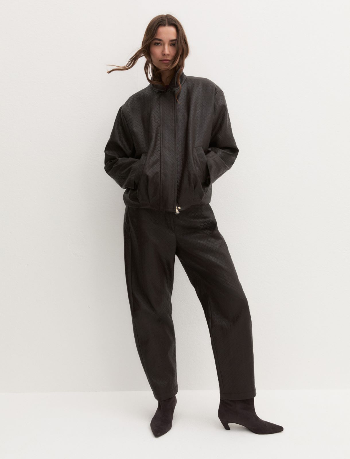 Barrel trousers - DARK BROWN - Emme - 4