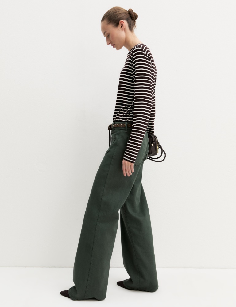 Stretch gabardine trousers - Emme