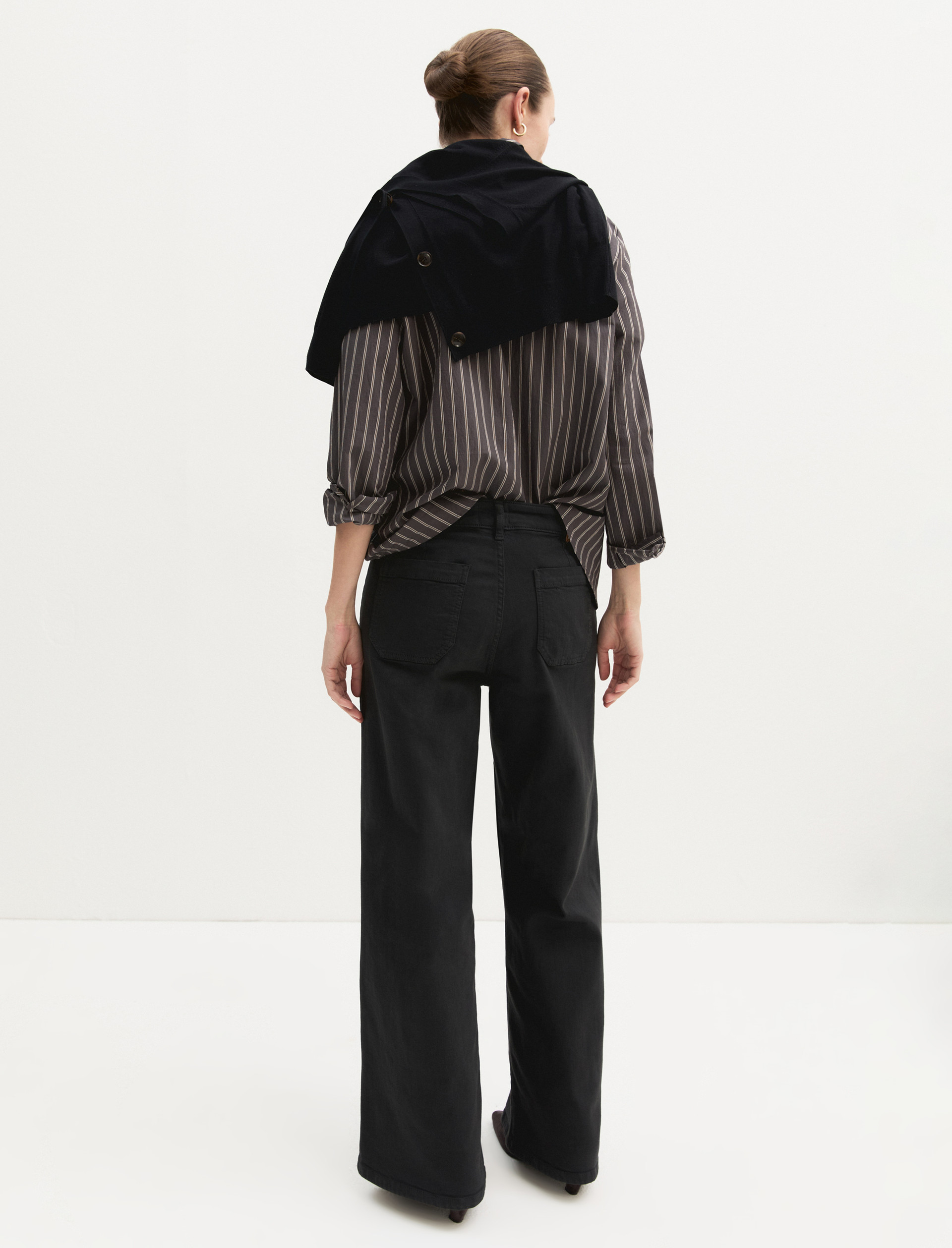 Stretch gabardine trousers - DARK GREY - Emme - 2