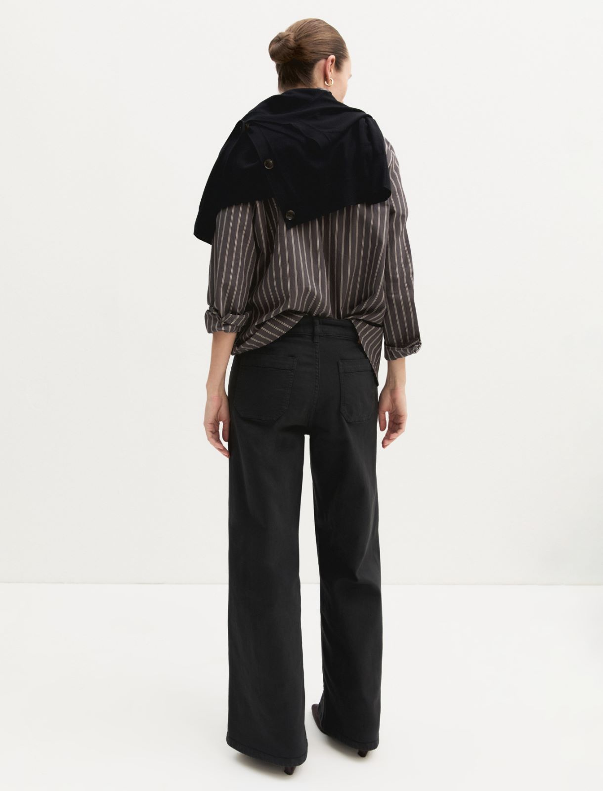 Stretch gabardine trousers - DARK GREY - Emme - 2