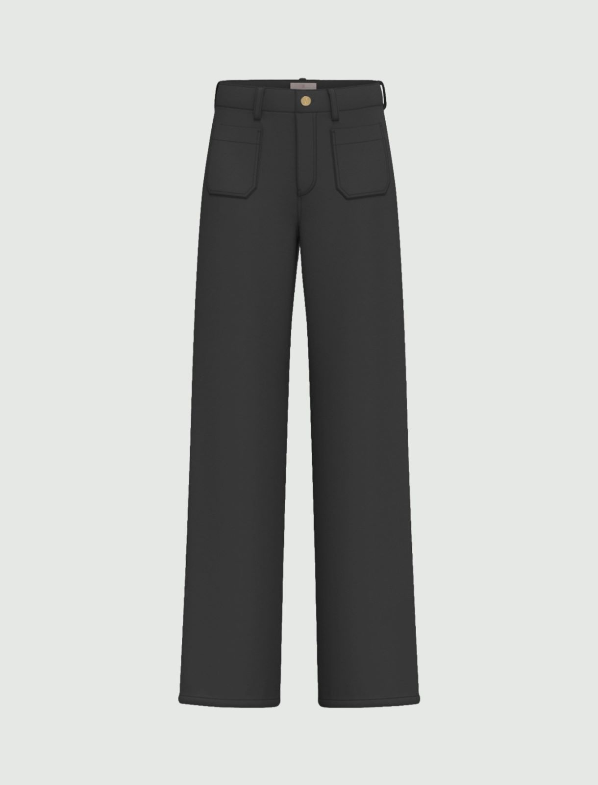 Stretch gabardine trousers - DARK GREY - Emme - 6