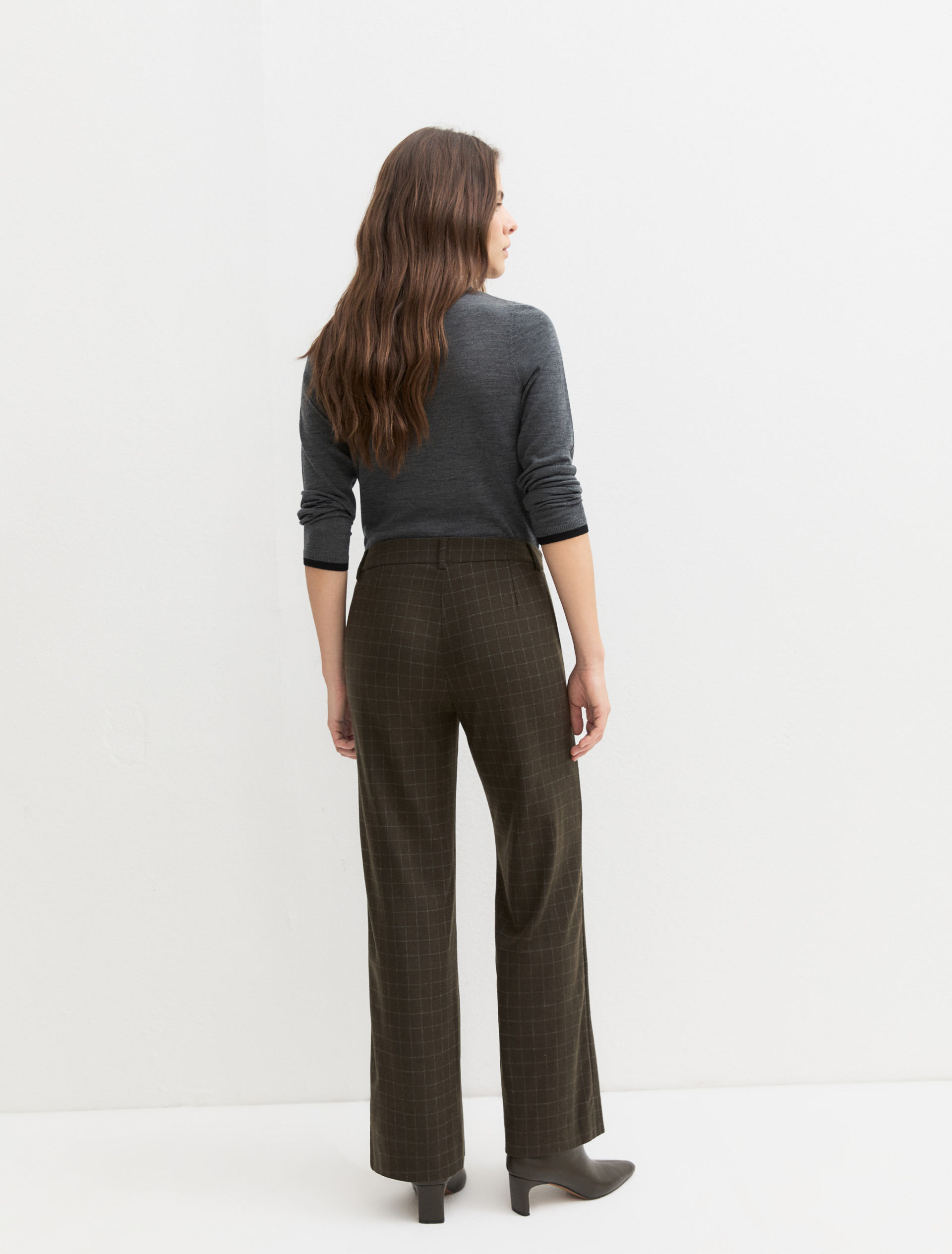 Straight-fit stretch trousers - GREEN - Emme - 2