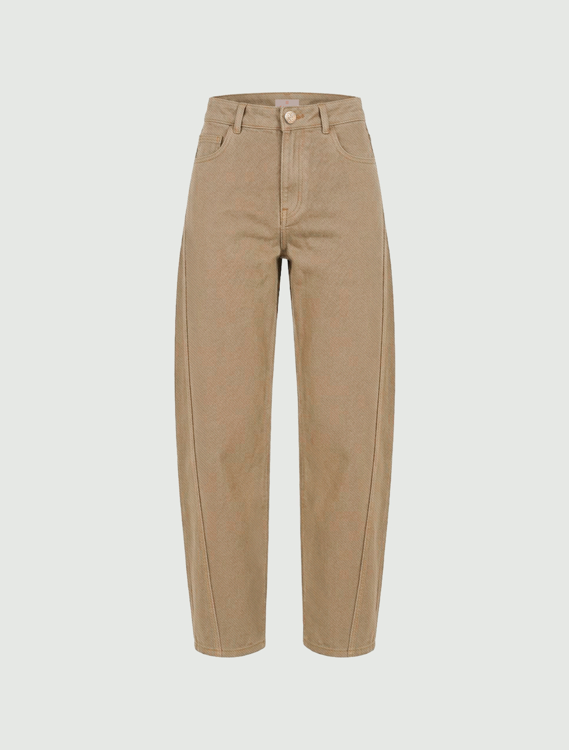 Worn-in finish barrel-leg jeans - NATURAL - Emme - 6