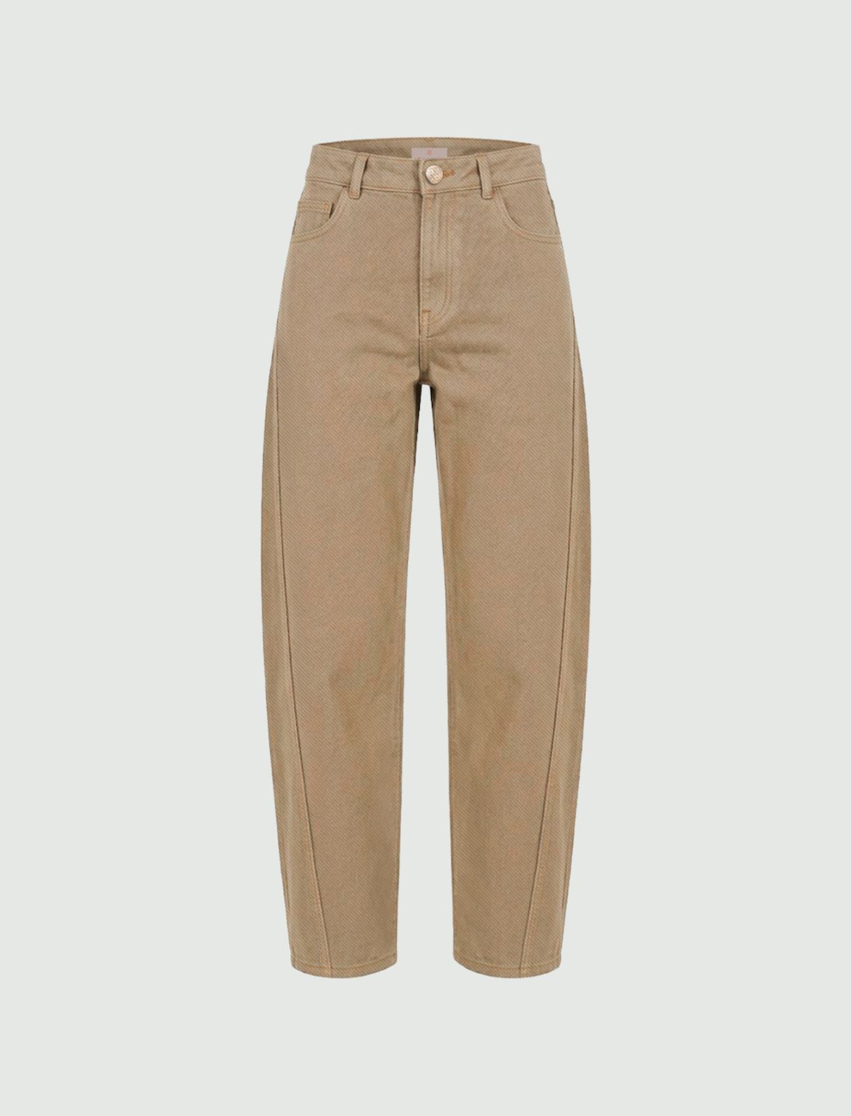 Worn-in finish barrel-leg jeans - NATURAL - Emme - 6