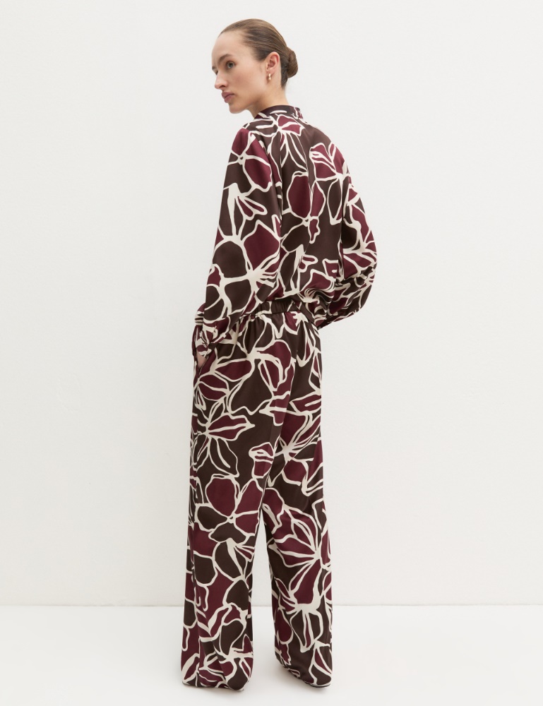Straight-fit printed twill trousers - Emme - 3