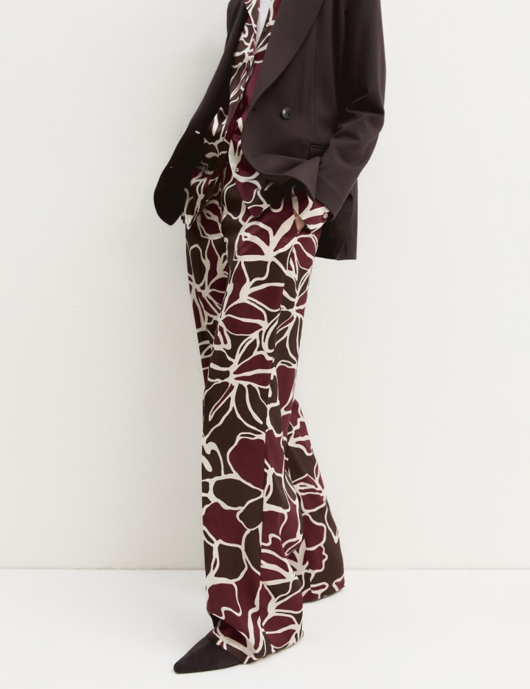Straight-fit printed twill trousers - Emme - 5