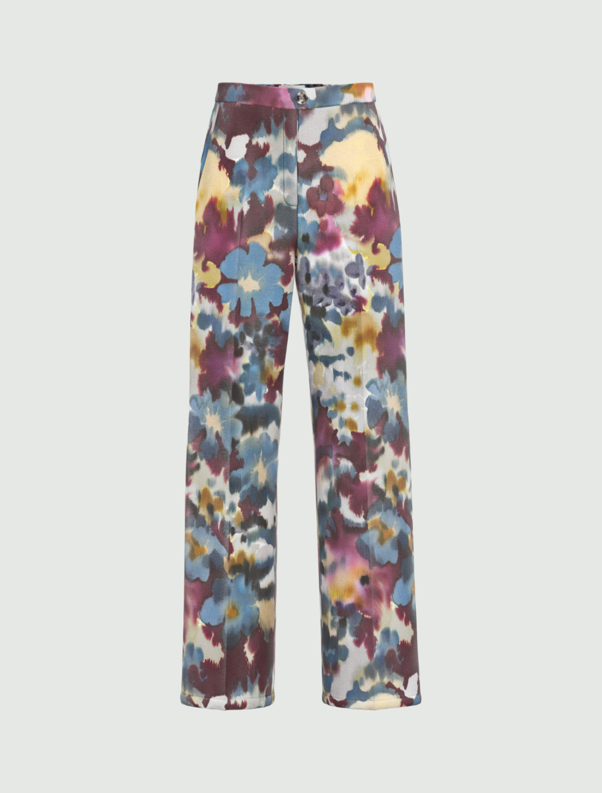 Straight-fit printed twill trousers - CYCLAMEN - Emme - 6