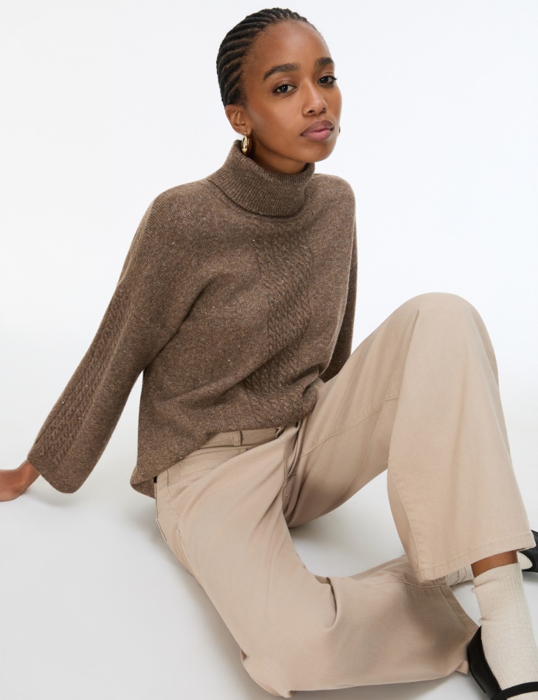 Pantalone ampio - ECRU`