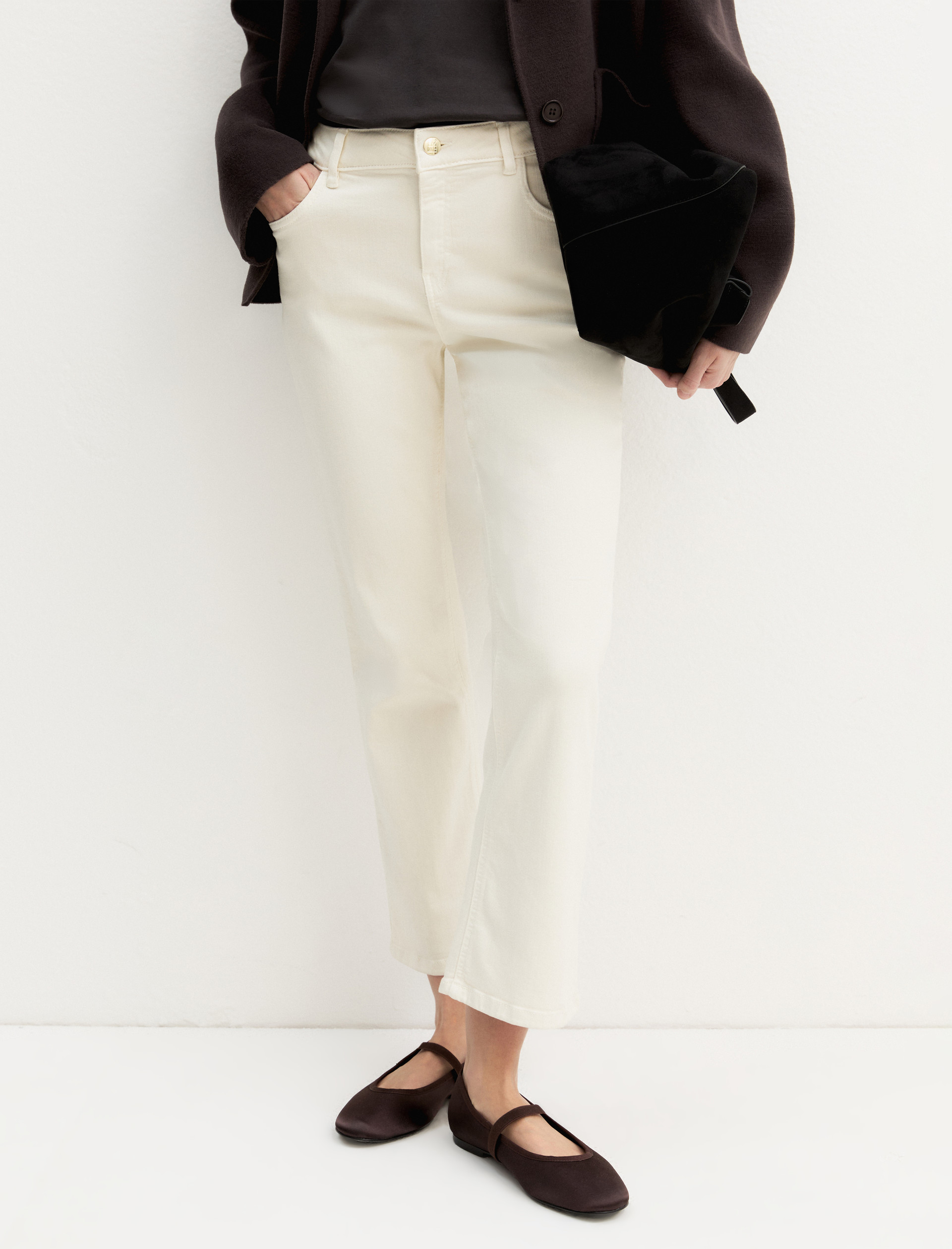 Pantalone 5 tasche slim fit - PANNA - Emme - 3