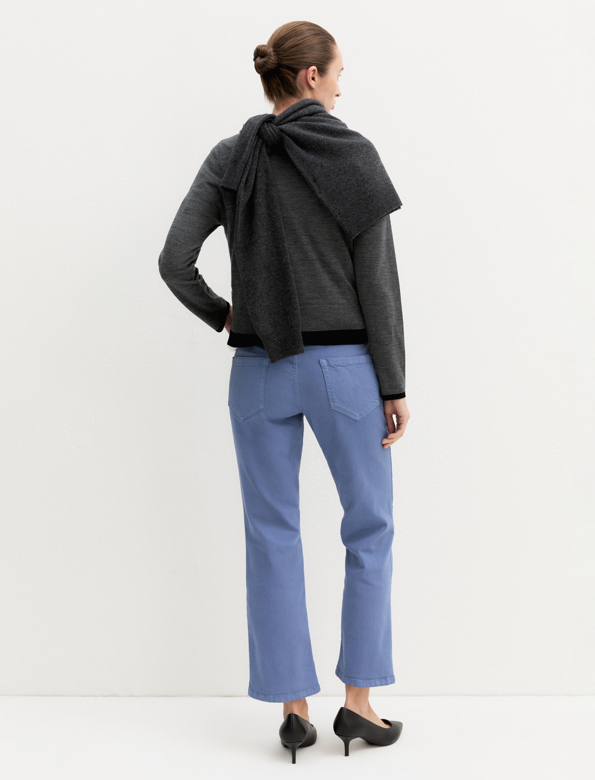 Slim-cut five-pocket trousers - HYDRANGEA - Emme - 2