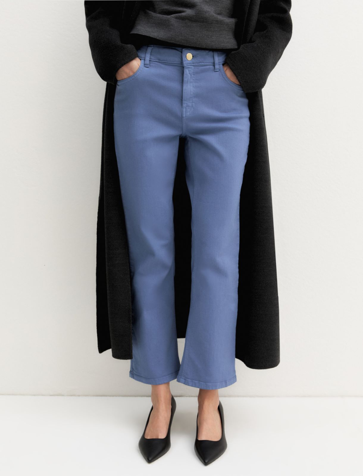 Slim-cut five-pocket trousers - HYDRANGEA - Emme - 5