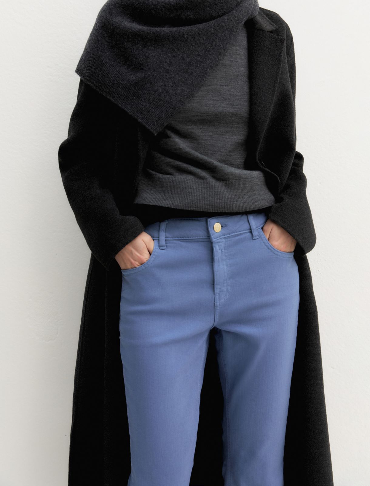 Slim-cut five-pocket trousers - HYDRANGEA - Emme - 7