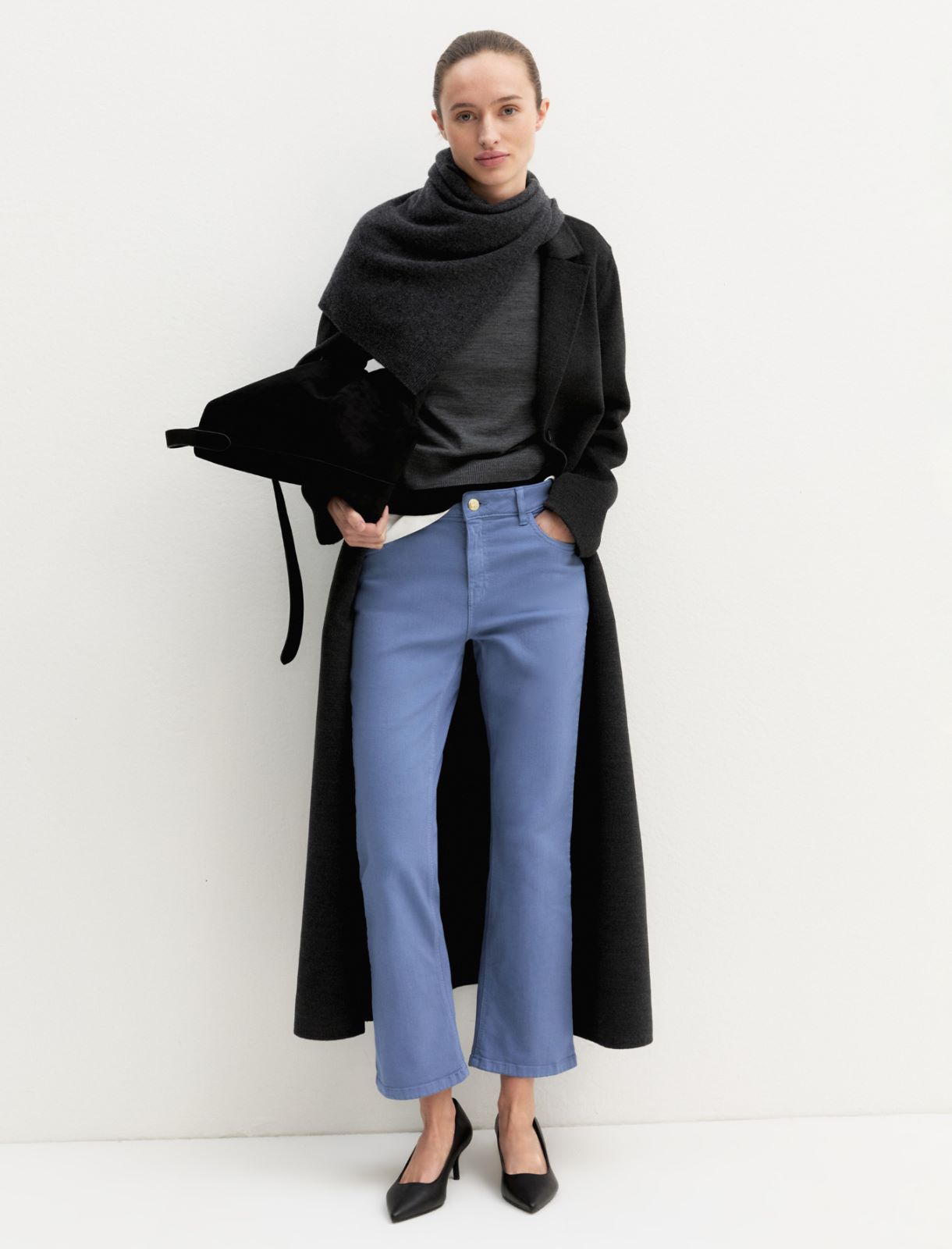 Slim-cut five-pocket trousers - HYDRANGEA - Emme