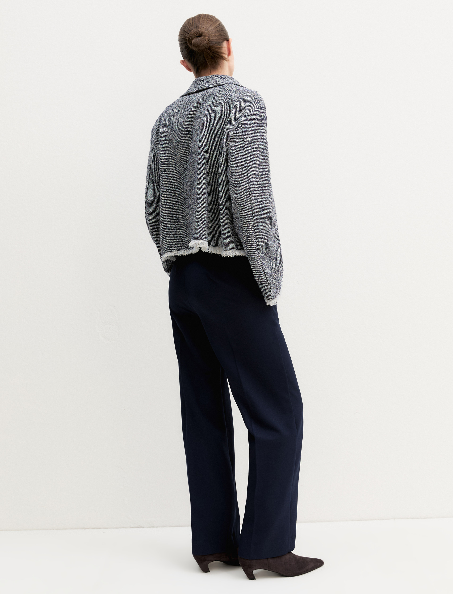 Pantalone dritto stretch - NAVY - Emme - 2
