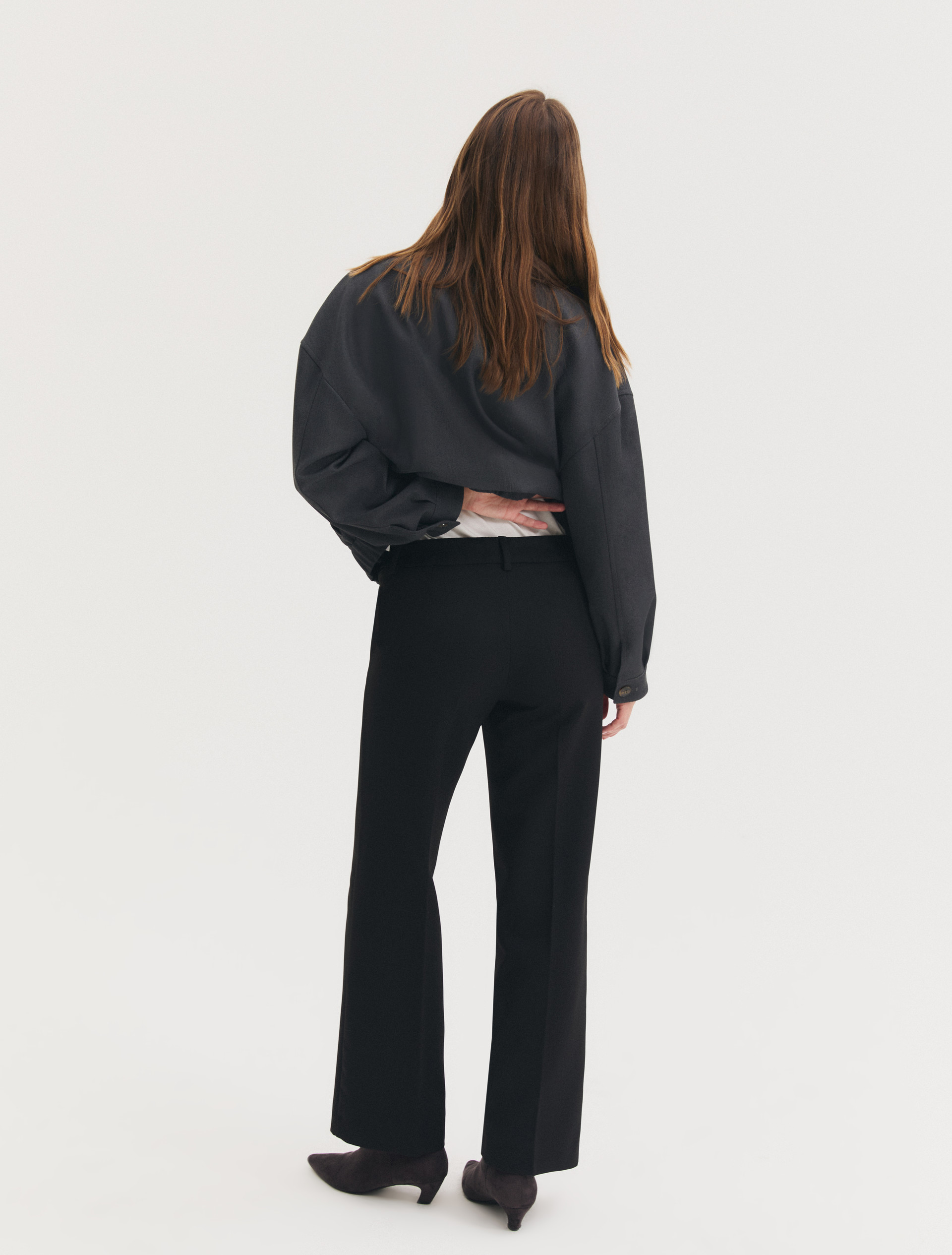 Pantalone dritto stretch - NERO - Emme - 2
