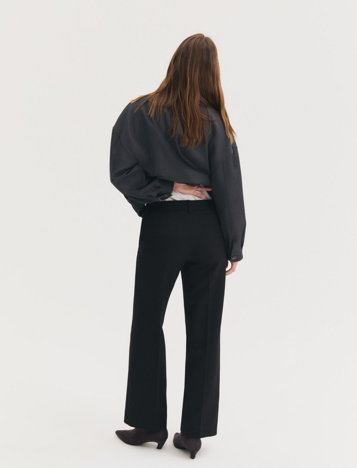 Pantalone dritto stretch - NERO - Emme - 2