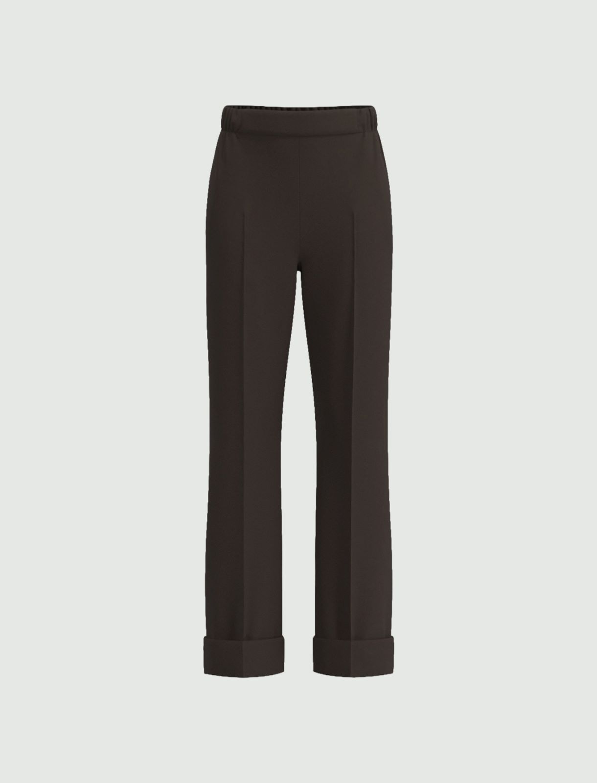 Pantalón de gabardina elástica - MARRON OSCURO - Emme - 6