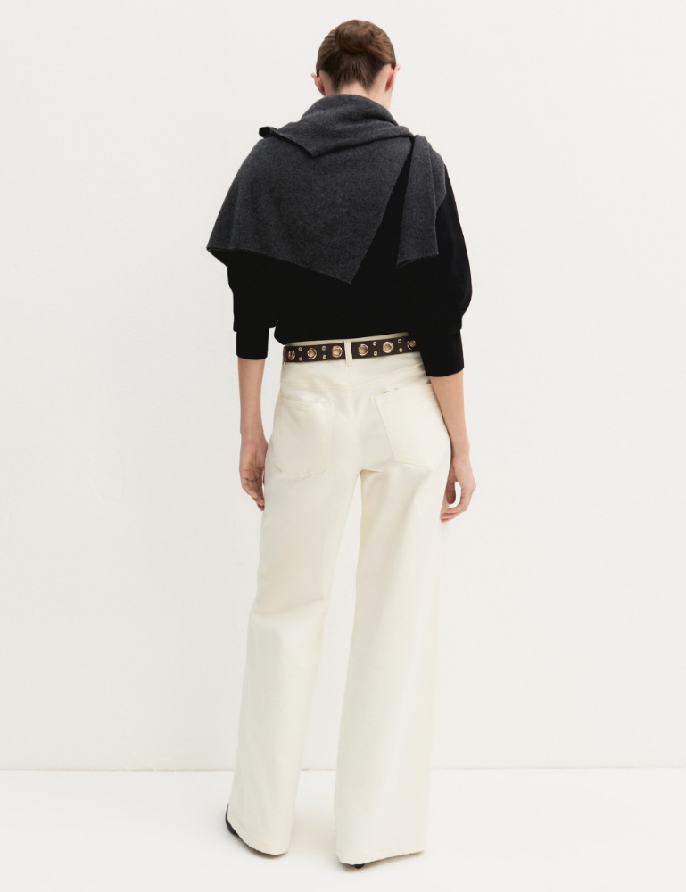 Pantalón modelo cinco bolsillos de satén elástico - Emme - 5