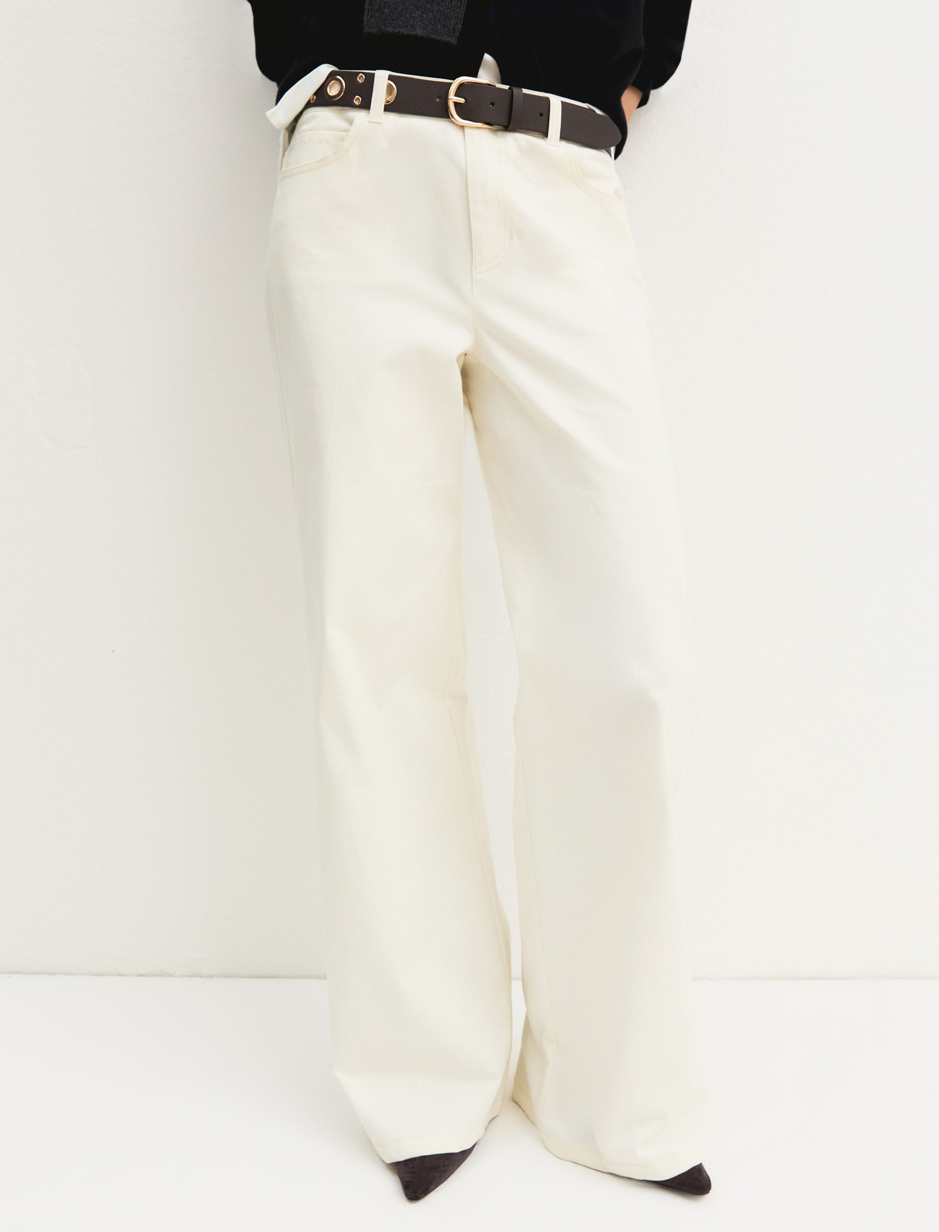 Pantalone 5 tasche in raso stretch - AVORIO - Emme - 5