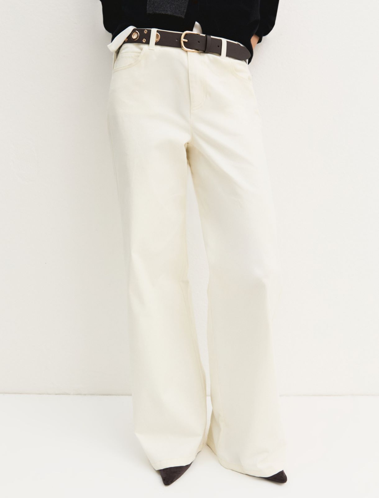 Pantalone 5 tasche in raso stretch - AVORIO - Emme - 5