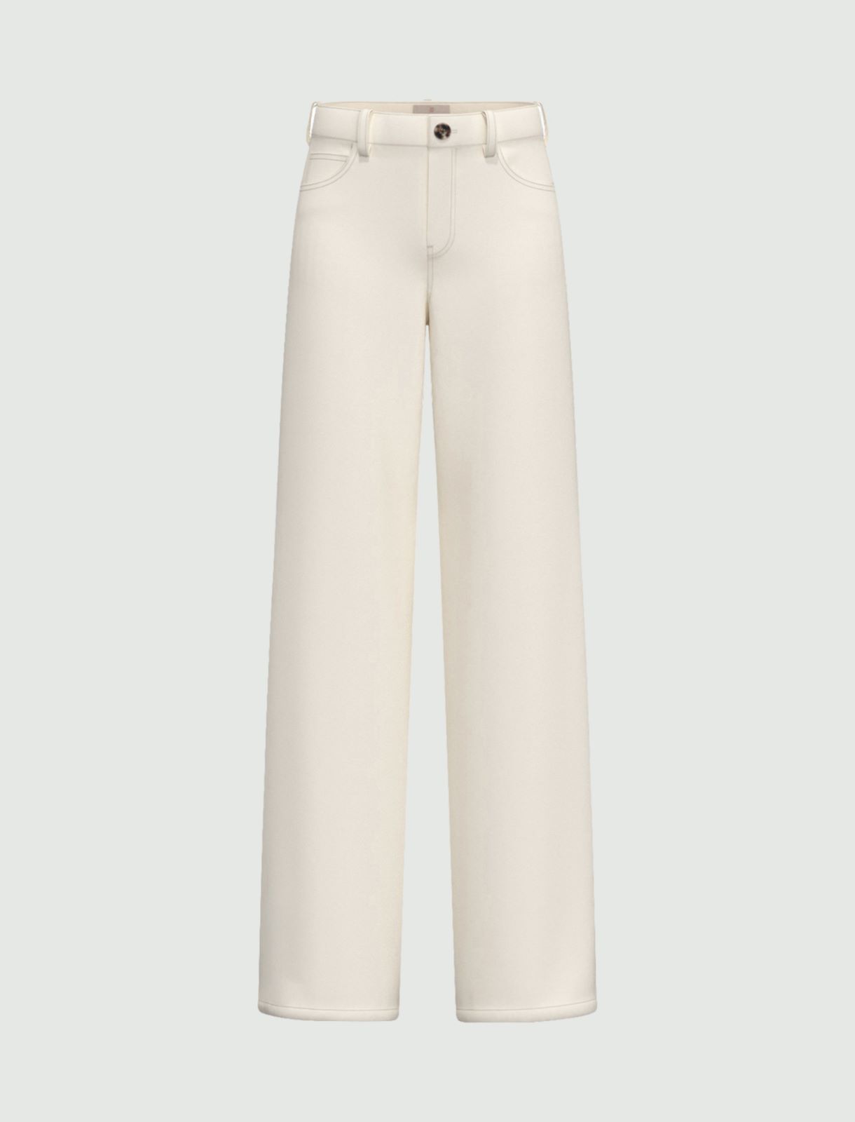 Pantalone 5 tasche in raso stretch - AVORIO - Emme - 4
