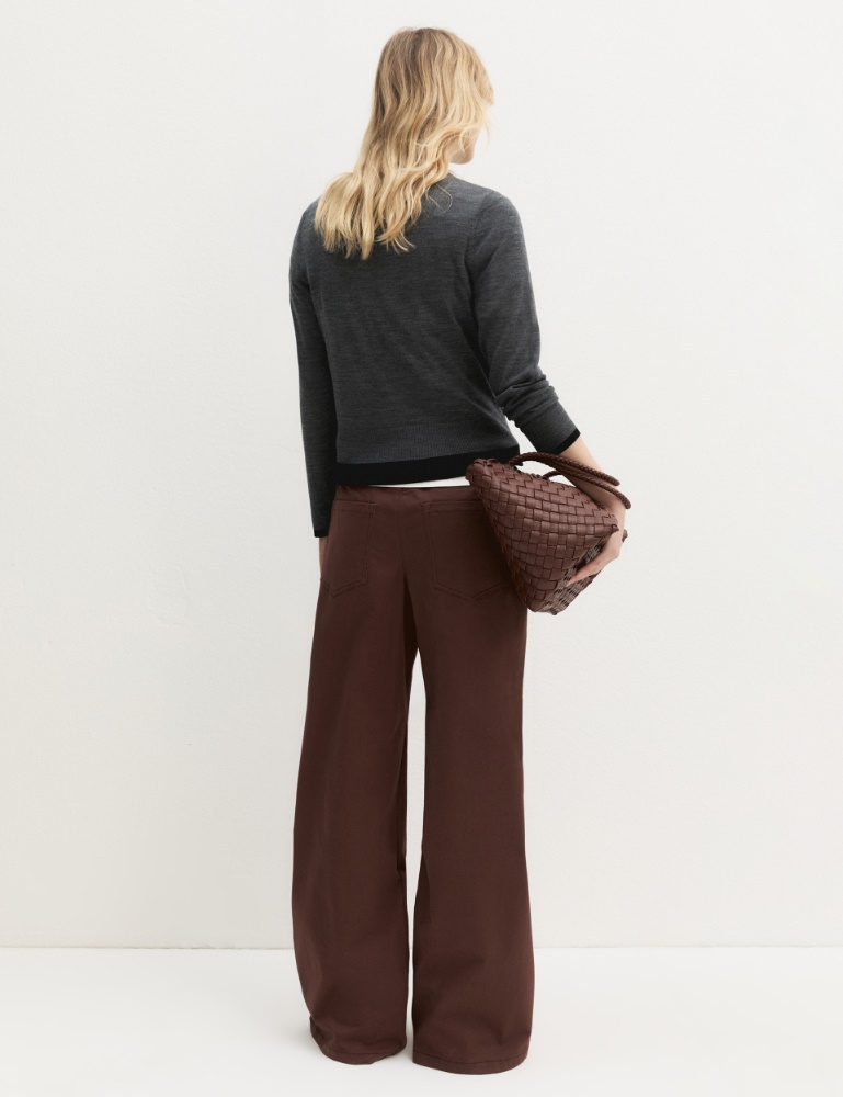 Stretch satin five-pocket trousers - Emme - 5