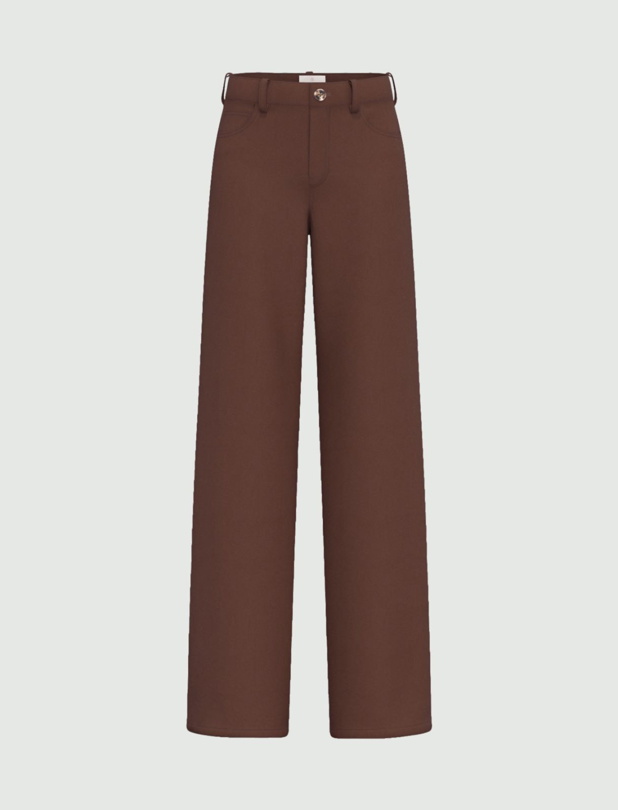 Stretch satin five-pocket trousers - BROWN - Emme - 4
